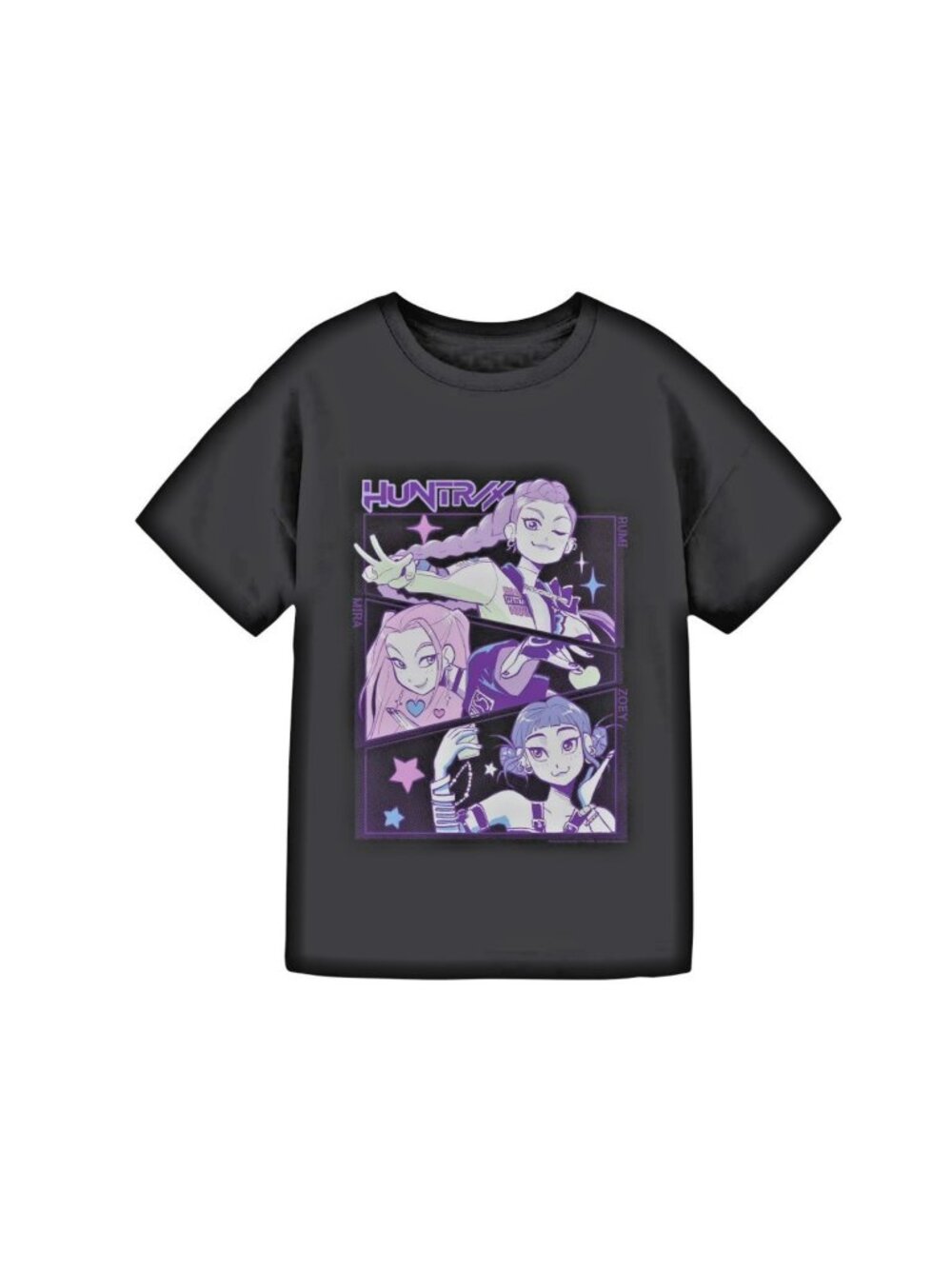 K-Pop Demon Hunters Huntrix Girls Medium Short Sleeve Graphic T-Shirt